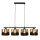 Suspension noir or réglable métal tissu E27