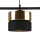 Suspension noir or réglable métal tissu E27