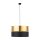 Lampe à suspendre ronde Ø 50 cm Tissu Métal E27 Noir Or