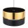 Lampe à suspendre ronde Ø 50 cm Tissu Métal E27 Noir Or