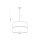 Lampe à suspendre ronde Ø 50 cm Tissu Métal E27 Noir Or