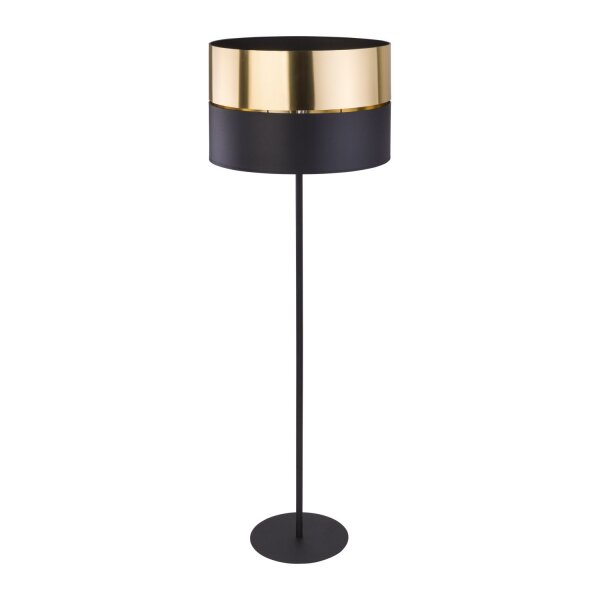 Lampadaire Tissu Métal 159 cm petit Moderne Noir Or