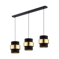 Lampe à suspendre tissu métal 3 flammes...