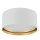 Plafonnier rond Ø 45 cm Blanc Or Abat-jour en tissu anti-éblouissement