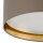 Plafonnier Tissu rond Ø 45 cm Beige Or anti-éblouissement