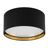 Plafonnier rond &Oslash; 45 cm noir or faible...