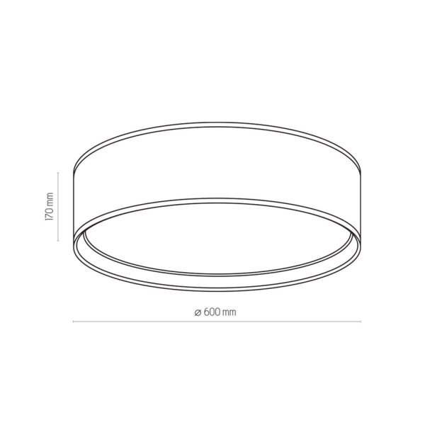 Plafonnier blanc or rond Ø 60 cm tissu confortable