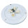 Plafonnier rond pour 4x E27 tissu en beige or