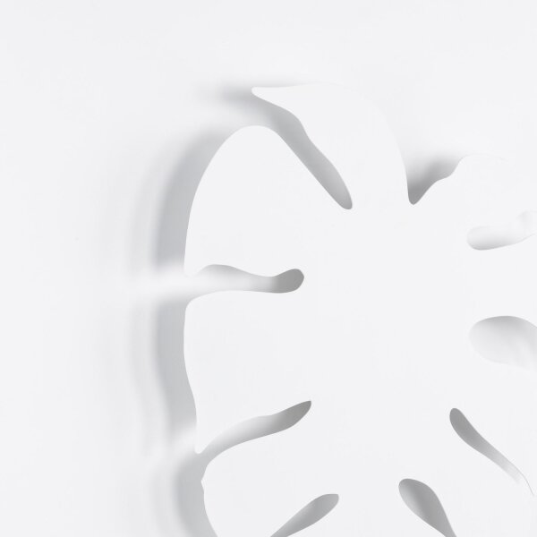 Applique blanche métal 39 cm feuille lumière indirecte