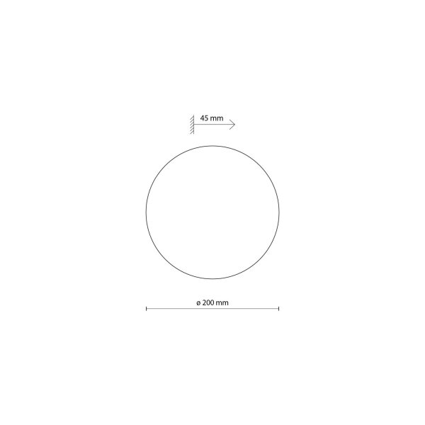 Applique murale Blanc Métal plat rond Ø 20 cm Moderne