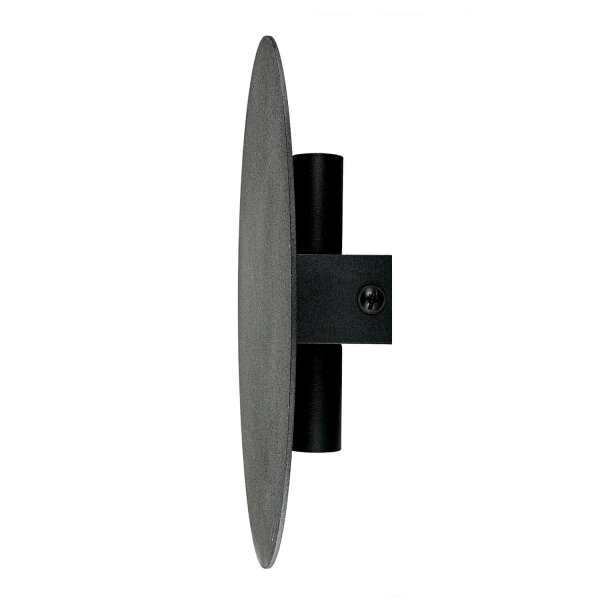 Applique ronde plate Ø 20 cm Moderne Métal Noir