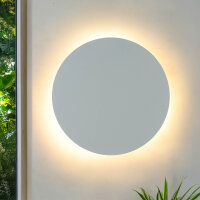 Applique ronde métal Ø 30 cm plat blanc G9...