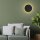 Applique en métal noir Ø 30 cm rond plat