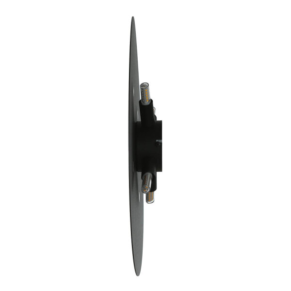 Applique ronde Ø 40 cm métal noir lumière indirecte