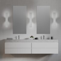 Applique murale blanche métal plat 50 cm de long...