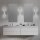 Applique murale blanche métal plat 50 cm de long lumière indirecte