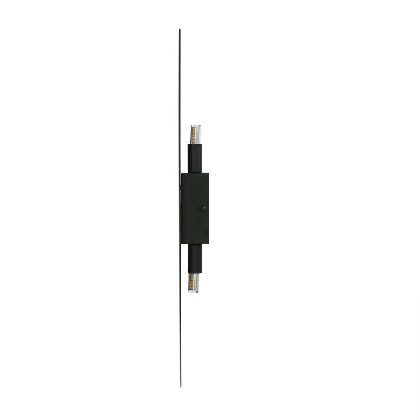 Applique noire Moderne Métal 50 cm long plat rectangulaire
