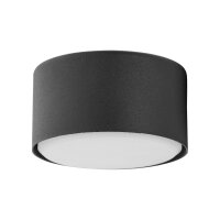 Spot lampe rond petit Ø 8 cm plat noir faible...