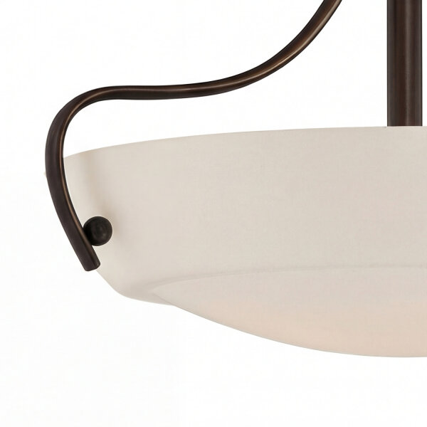 Plafonnier rustique verre métal faible éblouissement couloir