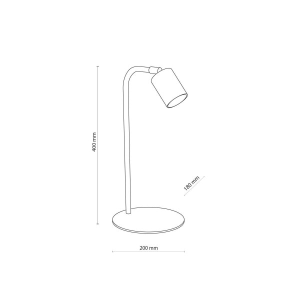 Lampe de bureau Blanc réglable Moderne Métal 40 cm