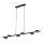 Lampe à suspendre noire 6 flammes oblongue table à manger