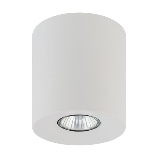Spot à poser blanc métal Ø 11 cm rond GU10 Intemporel
