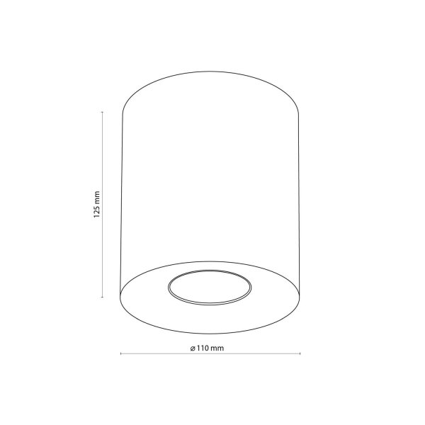 Spot à poser blanc métal Ø 11 cm rond GU10 Intemporel