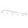 Grand spot de plafond blanc métal 6 flammes 127 cm de long