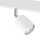 Grand spot de plafond blanc métal 6 flammes 127 cm de long