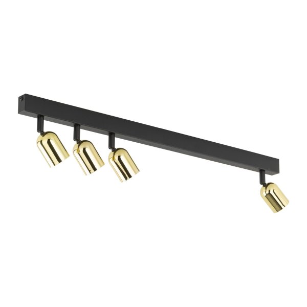 Plafonnier réglable métal 94 cm long noir or