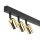 Plafonnier réglable métal 94 cm long noir or
