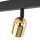 Spot de plafond salon 84 cm long métal noir or