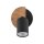 Spot métal bois orientable noir naturel GU10