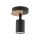 Spot métal bois orientable noir naturel GU10