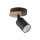 Spot métal bois orientable noir naturel GU10