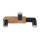 Spot à poser 3 flammes GU10 51 cm Métal Bois Moderne