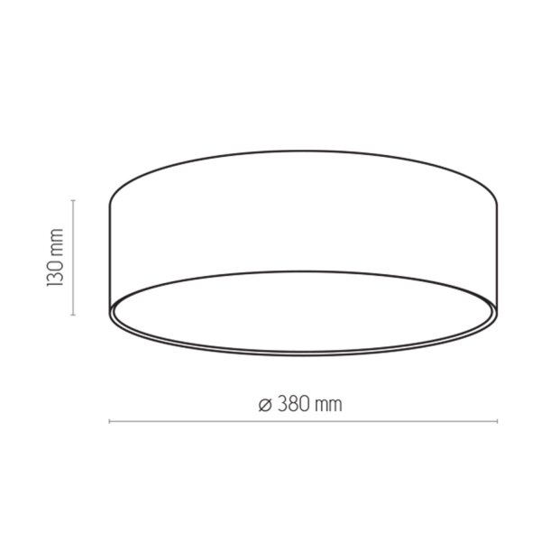 Lampe de plafond vert Ø 38 cm rond plat chambre denfant