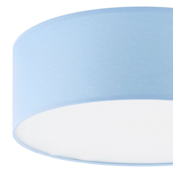 Lampe de chambre denfant plafond bleu Ø 38 cm rond plat