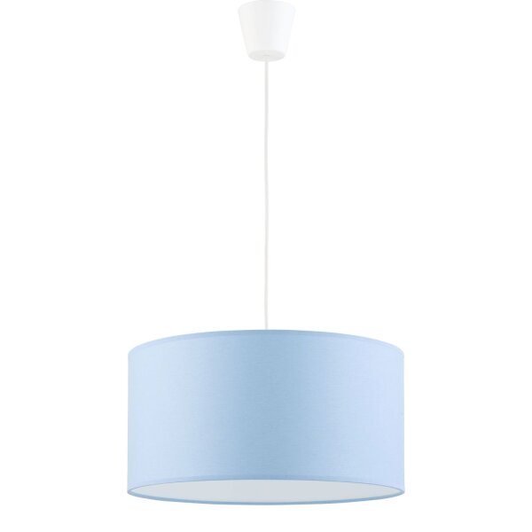 Lampe pour chambre denfant bleu clair blanc Ø 40 cm rond tissu