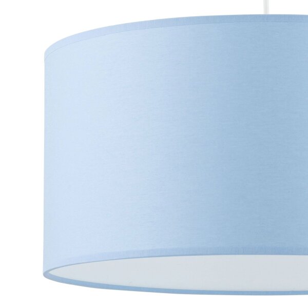 Lampe pour chambre denfant bleu clair blanc Ø 40 cm rond tissu