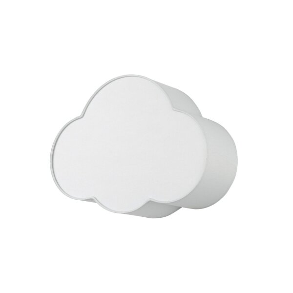 Lampe pour chambre denfant Gris Tissu Gris plat 2x E27 Nuage