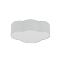 Lampe pour chambre denfant Gris Tissu Gris plat 2x E27 Nuage