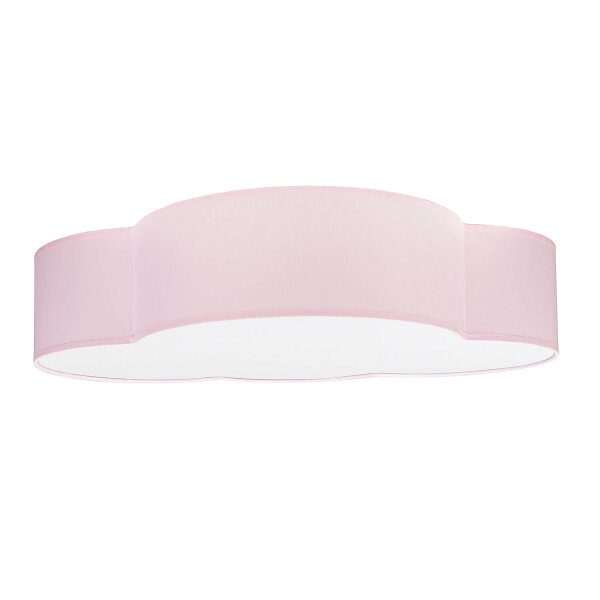 Lampe nuage Rose Tissu 62 cm de long 4x E27 Bébé Enfants