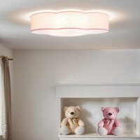 Lampe nuage Rose Tissu 62 cm de long 4x E27...