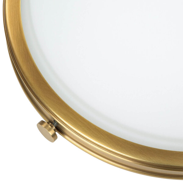 Plafonnier rond à faible éblouissement en laiton blanc Salon