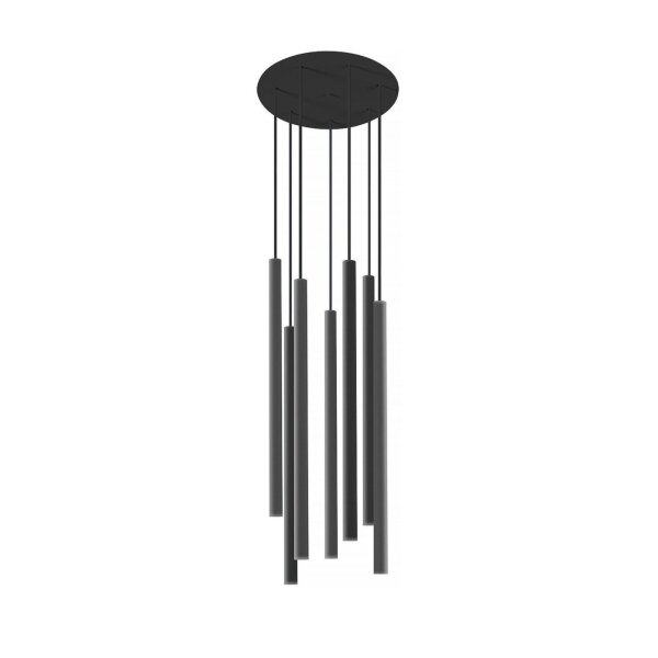 Suspension Noir 7-flmg Lampe de table à manger CULT