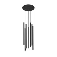 Suspension Noir 7-flmg Lampe de table à manger CULT