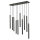 Lampe à suspendre noire 10-flmg Salon Lampe CULT