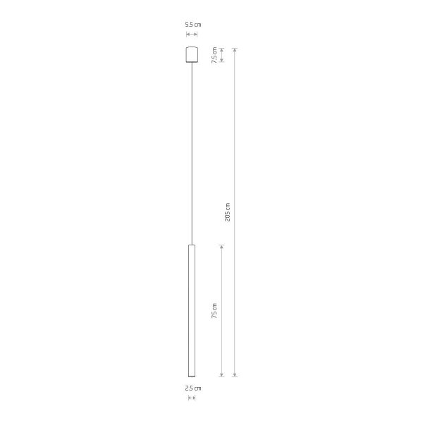 Suspension ronde blanche Ø2,5cm G9 Moderne CULT