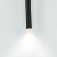 Lampe à suspendre noire métal cylindre G9...